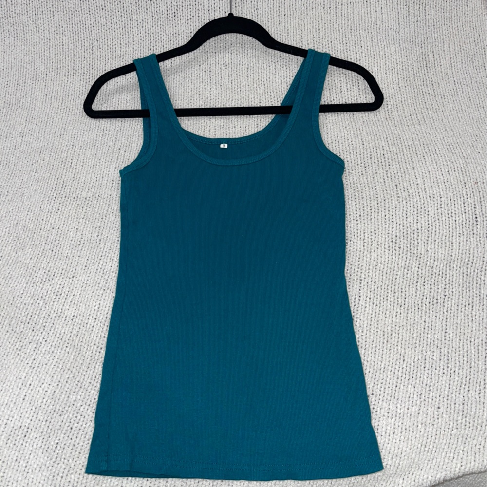 Women's Teal Sleeveless Top S